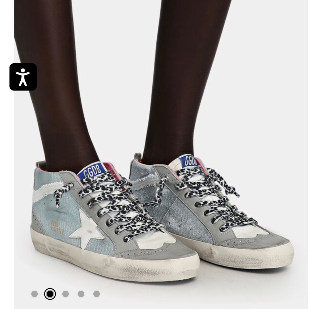 New in Box Light Blue Golden Goose Mid Star.